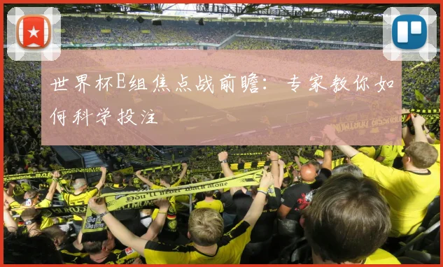 世界杯E组焦点战前瞻：专家教你如何科学投注
